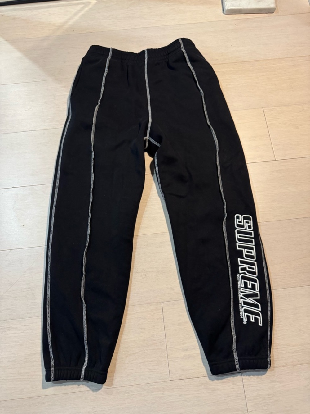 Supreme Coverstitch Black Pants Men Size M